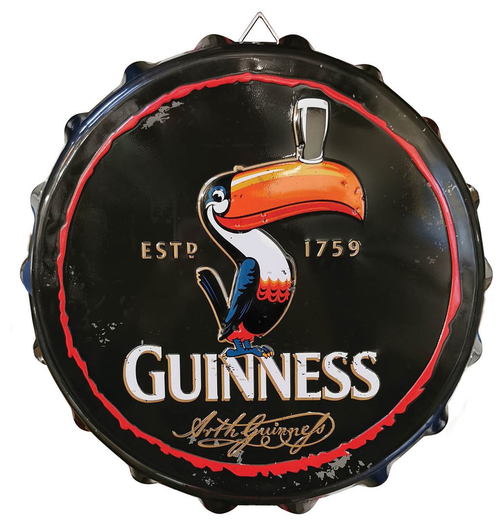 Guinness Tukan  Pub und Hausbar Werbeschild aus Metall
