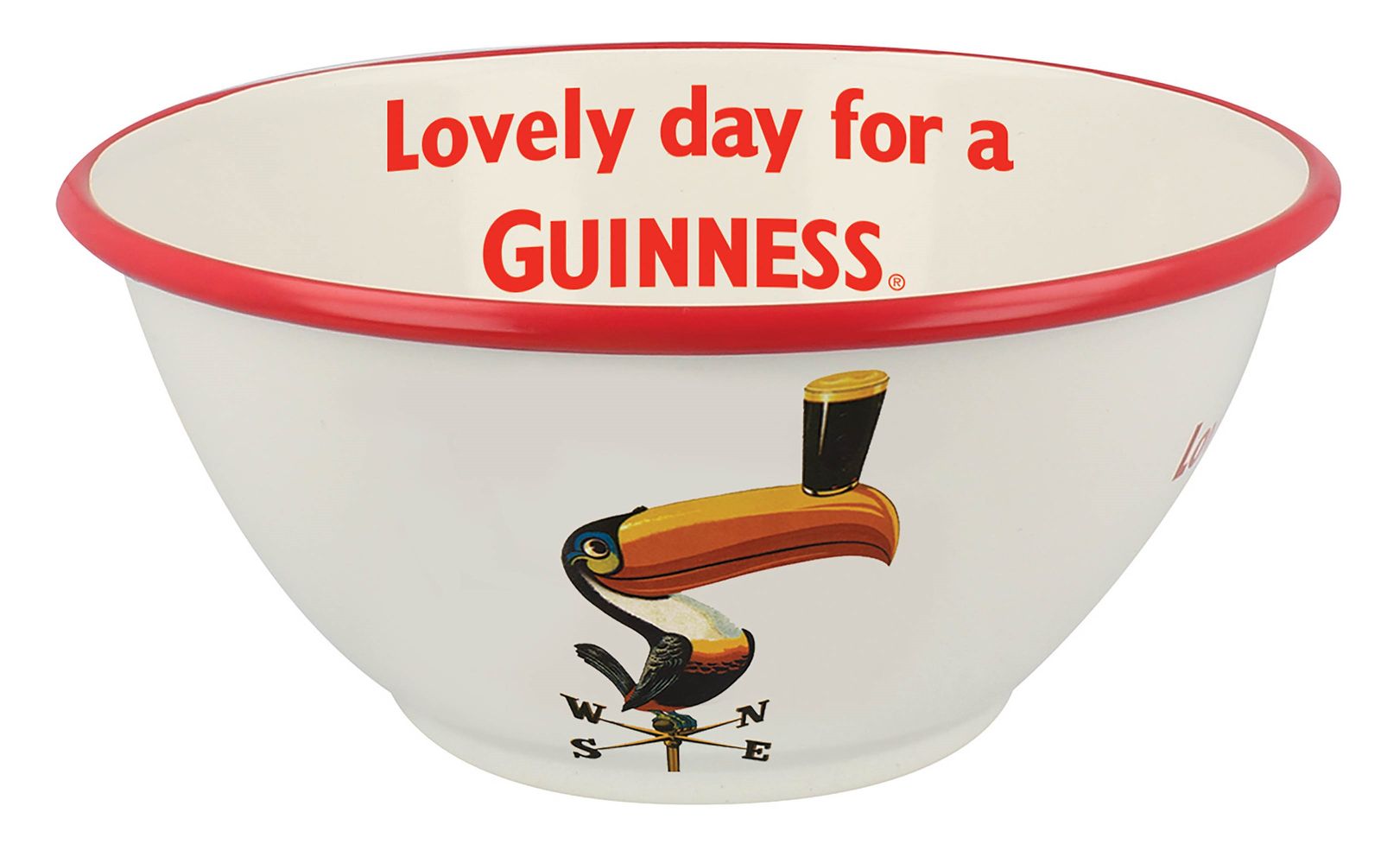 Guinness Emailleschüssel mit Nostalgie Tukan Logo