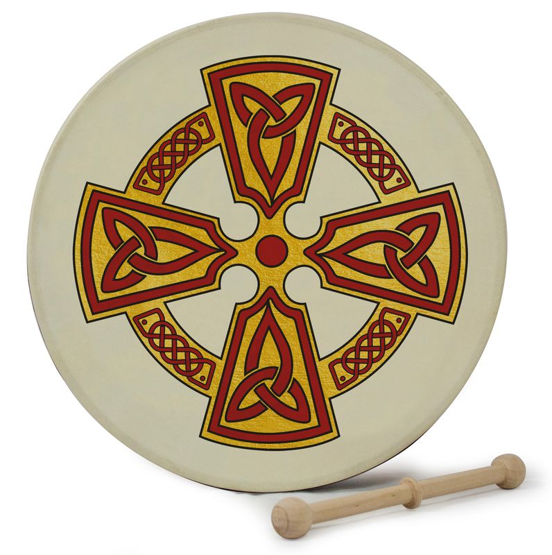 Waltons Bodhrán, 30 cm, Kilkenny Cross, Rahmentrommel-Set