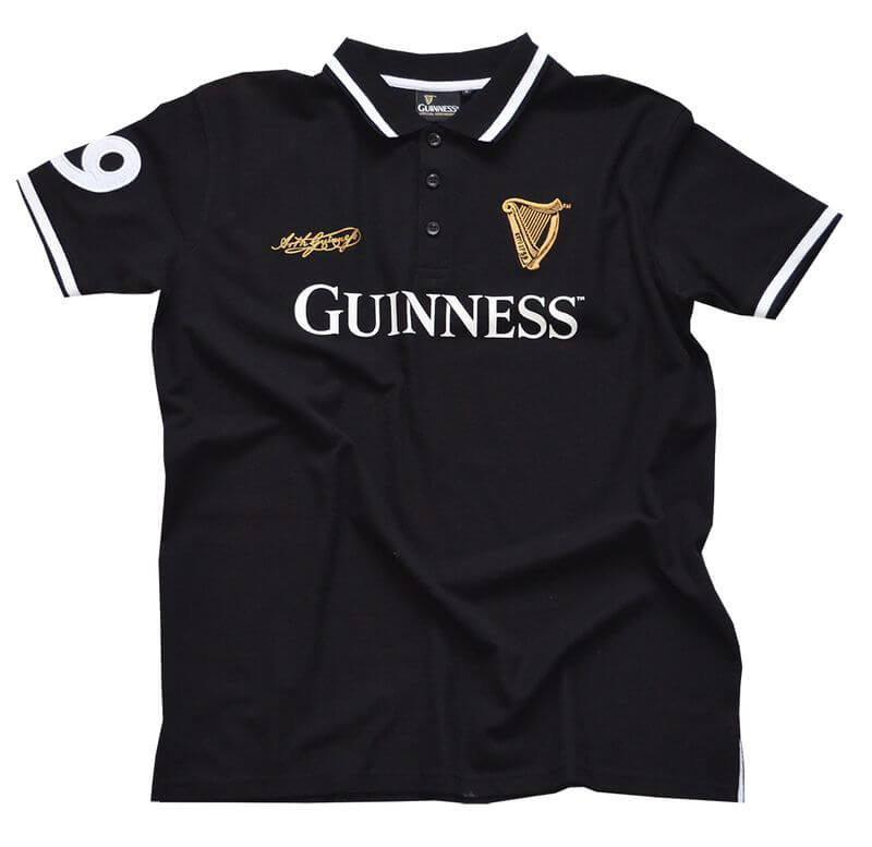 Schwarzes GUINNESS Polohemd mit  Guinness Logo L