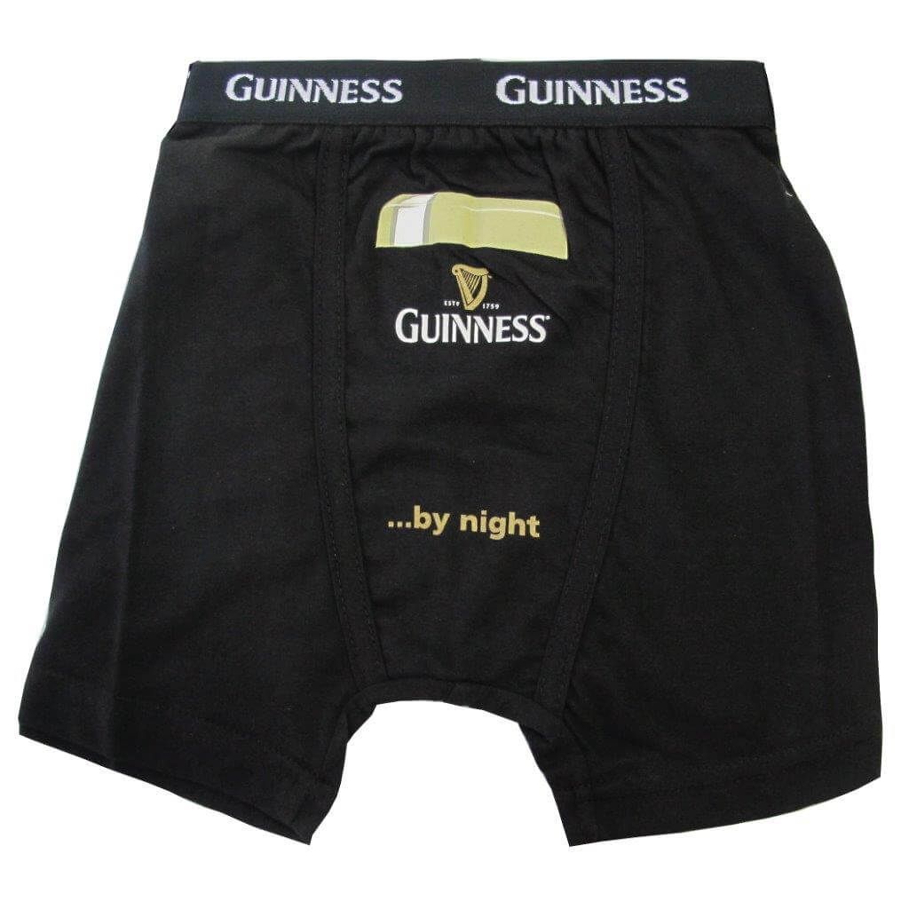 Guinness Boxer Shorts, schwarz mit Pint by Night Motiv L