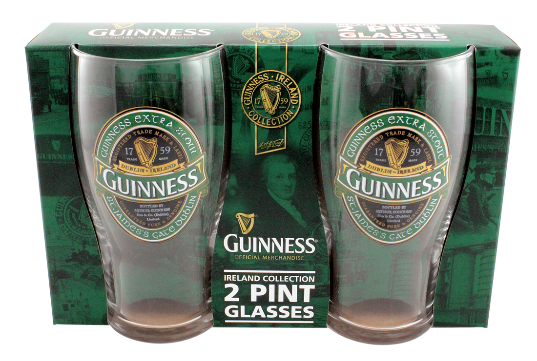 Green Guinness Gläser  2er Set