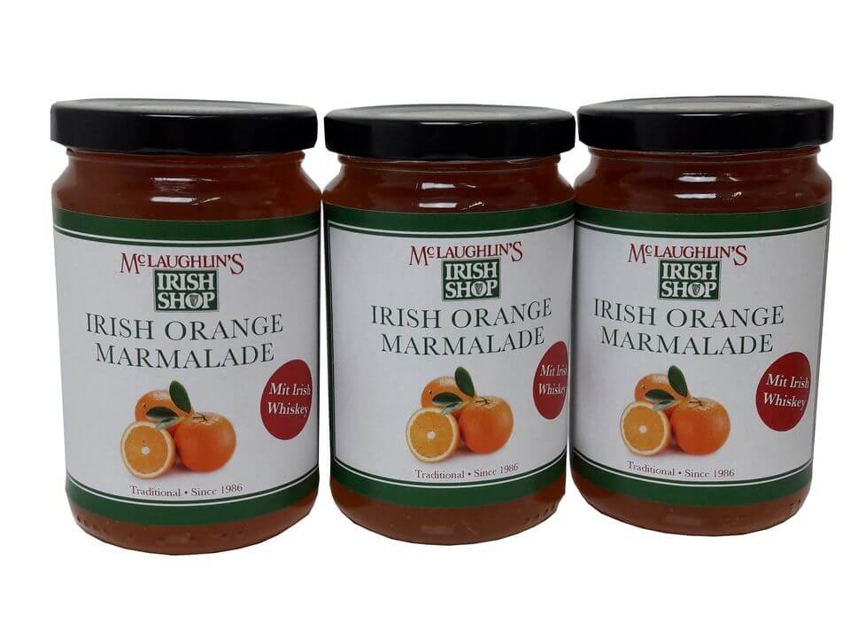 Irische Whiskeymarmelade McLaughlin's Irish Shop Hausmarke 3 x 370g