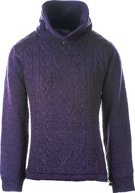 Irischer Damen Pullover aus Shetland-Wolle mit Baumwoll-Innenfutter M