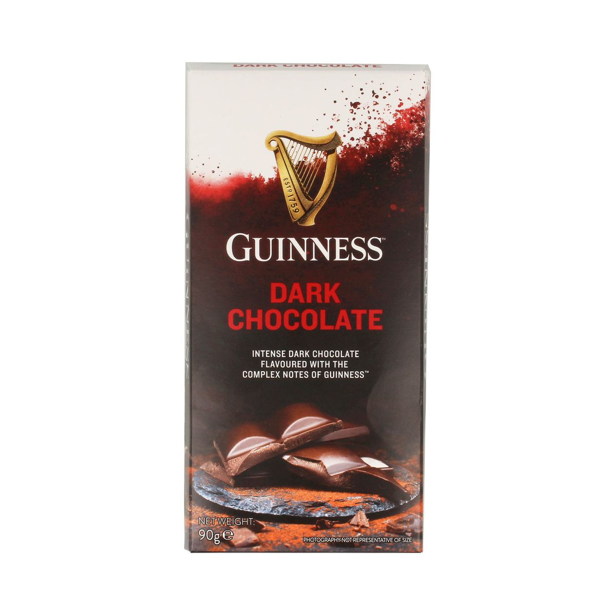 Guinness Dunkle Schokolade 90g-Tafel