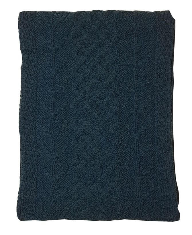 Hochwertiger Irischer Aran-Damenstrickschal aus Supersoft Merinowolle