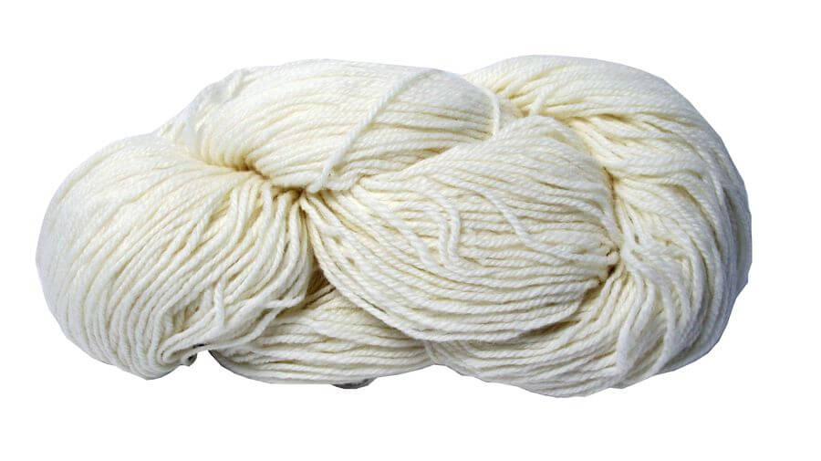 Original Irische Aran Strickwolle, naturweiss, 250 g, Einheitsgewicht 250g