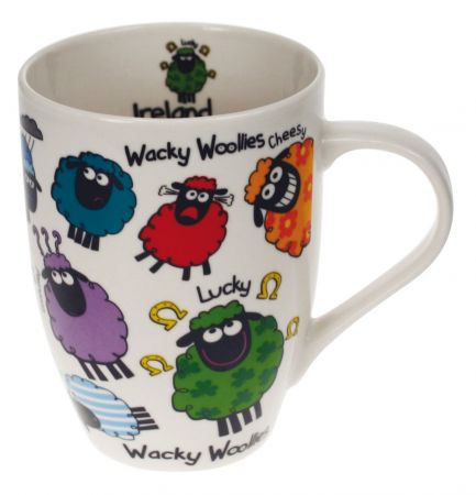 Wacky Woollies Becher mit irischen Schafsmotiven