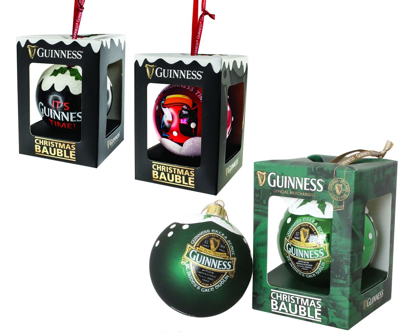 Guinness Weihnachtskugel Set