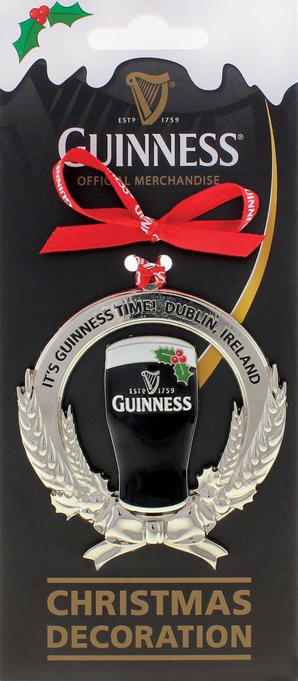 Guinness Weihnachtsschmuck Dekokranz aus Metall