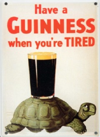 Blechschild / Werbeschild mit Guinness-Schildkröte