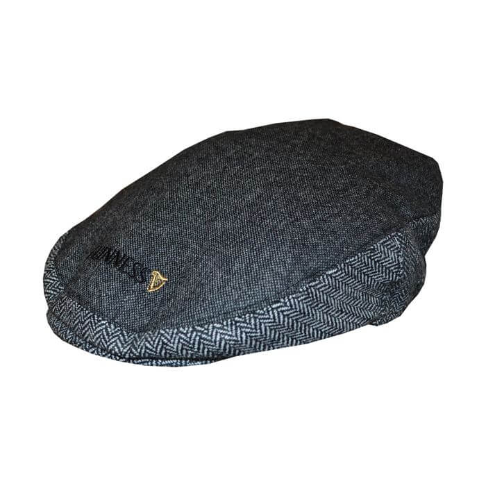 Traditioneller Irischer Flat Cap mit dezentem Guinness Logo L