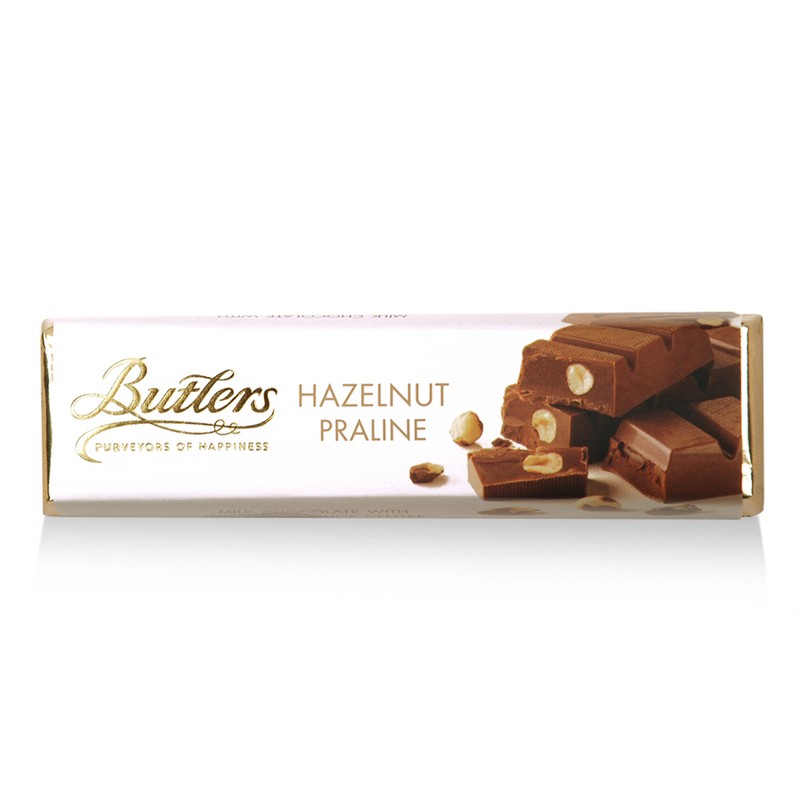 Butlers Irish Schokoladenriegel mit Haselnuß-Nougatcremetrüffelfüllung 10 x 75g. MHD: 07.02.2025